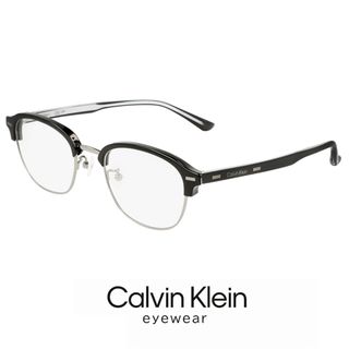 カルバンクライン(Calvin Klein)の【新品】 メンズ カルバンクライン メガネ ck23122lb-001 50mm calvin klein 眼鏡 男性用 めがね チタン メタル フレーム ブロー 型 タイプ 黒縁 黒ぶち ブラック(サングラス/メガネ)