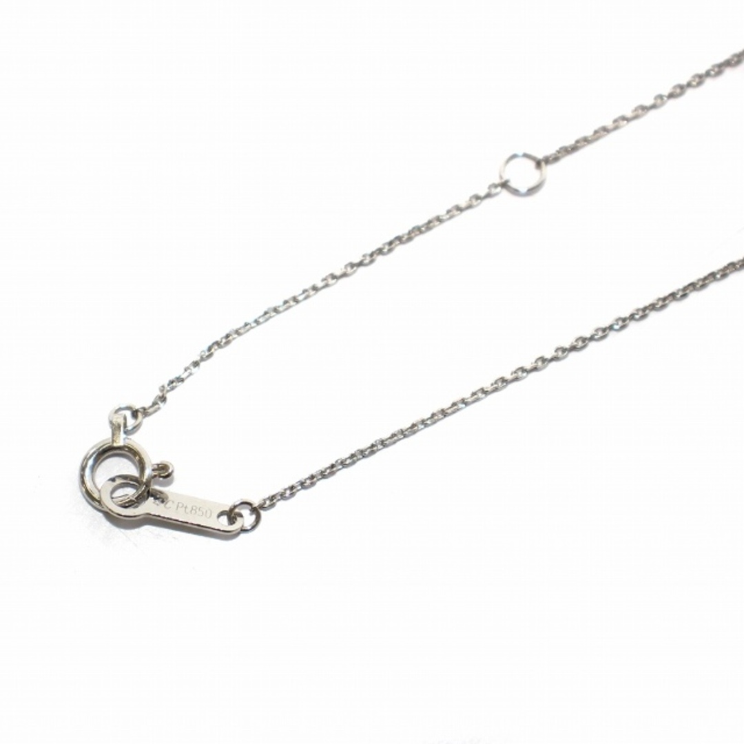 4℃ プラチナネックレス ダブルループ Pt850 ダイヤモンド 約0.08ct 4℃ プラチナネックレス ダブルループ Pt850 ダイヤモンド 約0.08ct