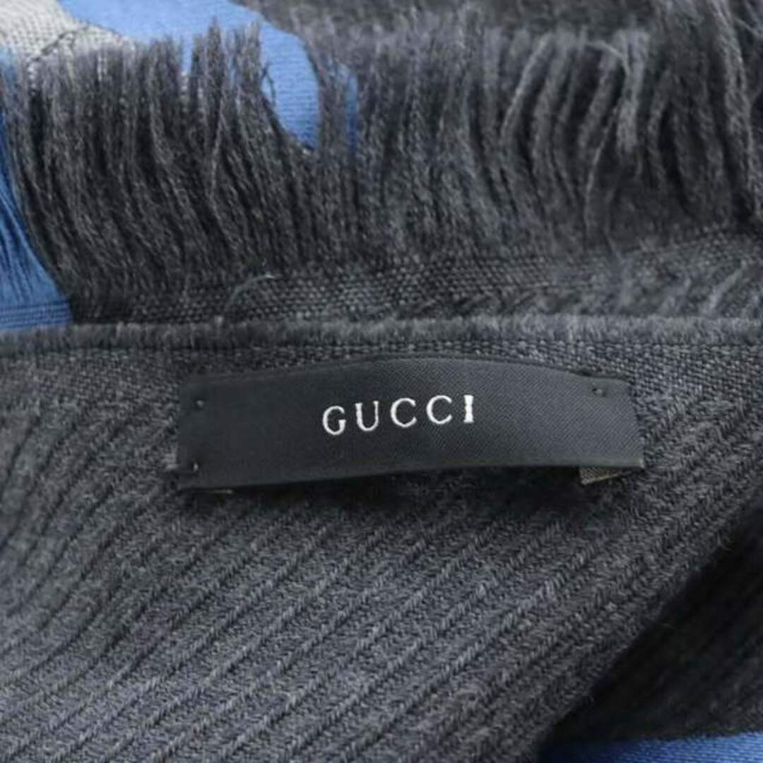 Gucci(グッチ)のグッチ GUCCI GG ストール マフラー フリンジ グレー /YB レディースのファッション小物(ストール/パシュミナ)の商品写真