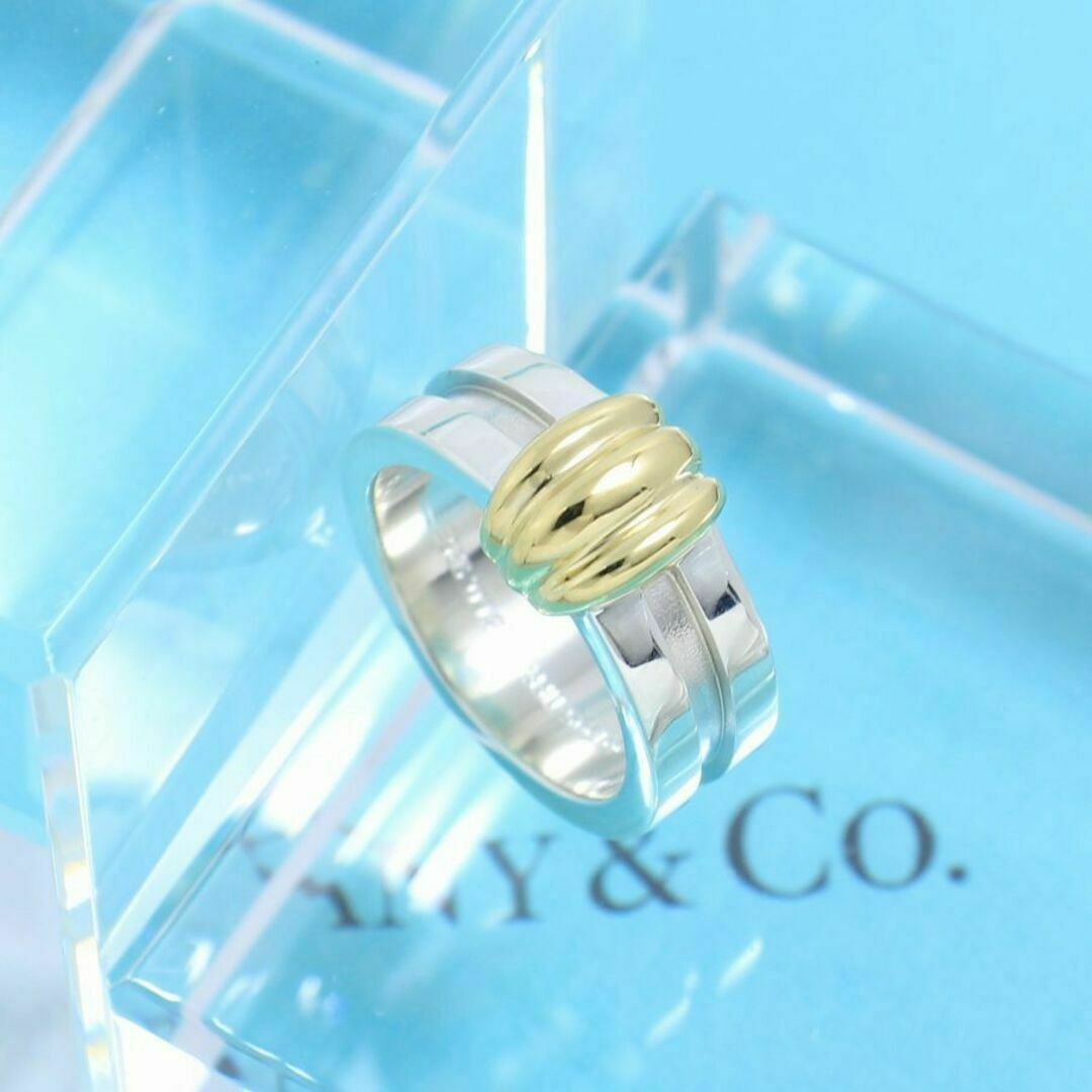 ティファニー TIFFANY 11.5号 グルーブド リング コンビ 廃盤 希少-