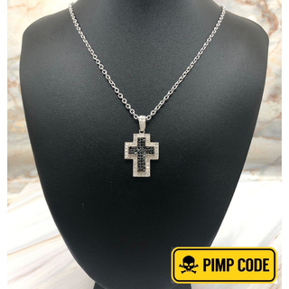 SV925 PIMP CODE ピンプコード CZ クロス　十字架　ネックレス