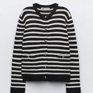 ZARA - 完売【タグ付き新品】ZARA ザラ ゴールドボタン ニット