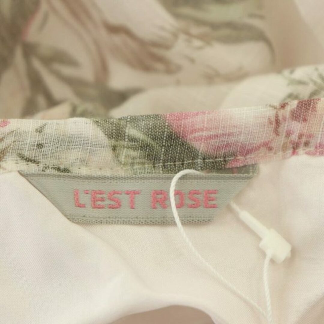 L'EST ROSE(レストローズ)のレストローズ 花柄スカート 膝丈 フレア リボン フリル 2 ライトピンク レディースのスカート(ひざ丈スカート)の商品写真