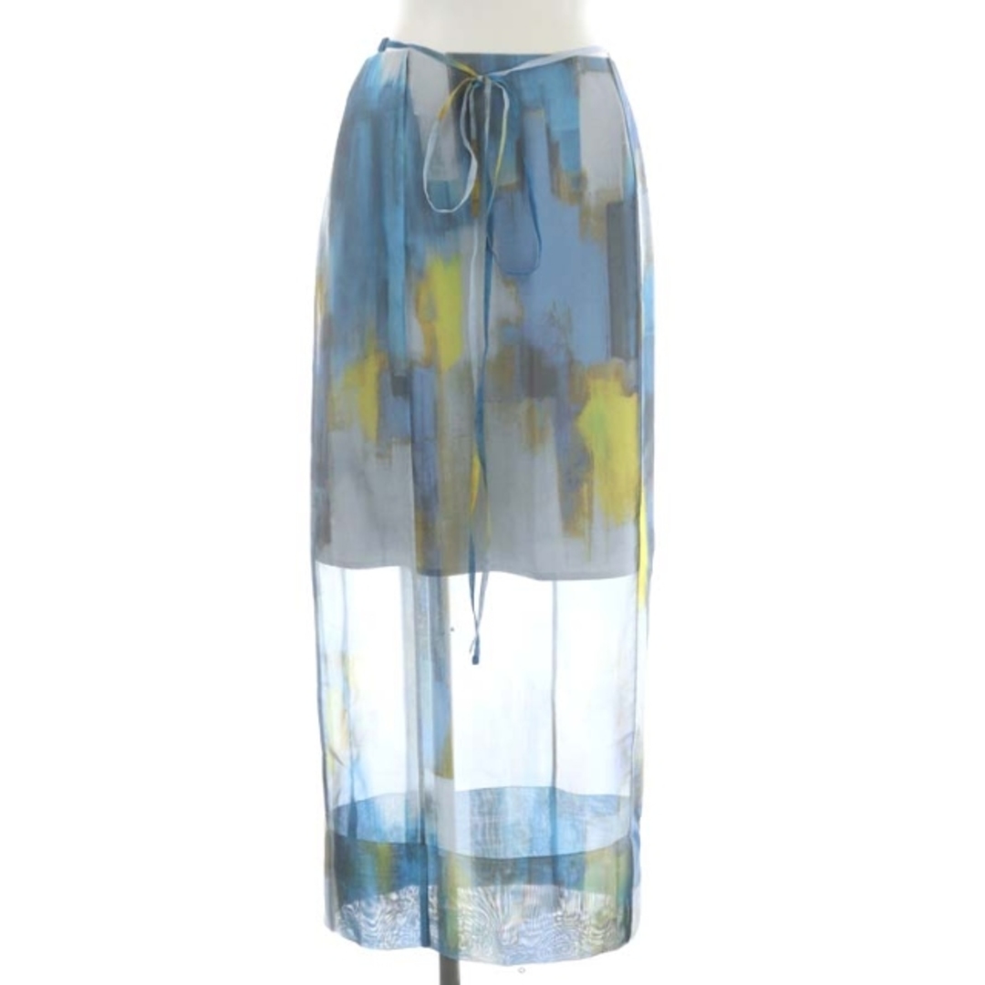 ルシェルブルー 23SS Transparent Pencil Skirt 総柄 - ロングスカート