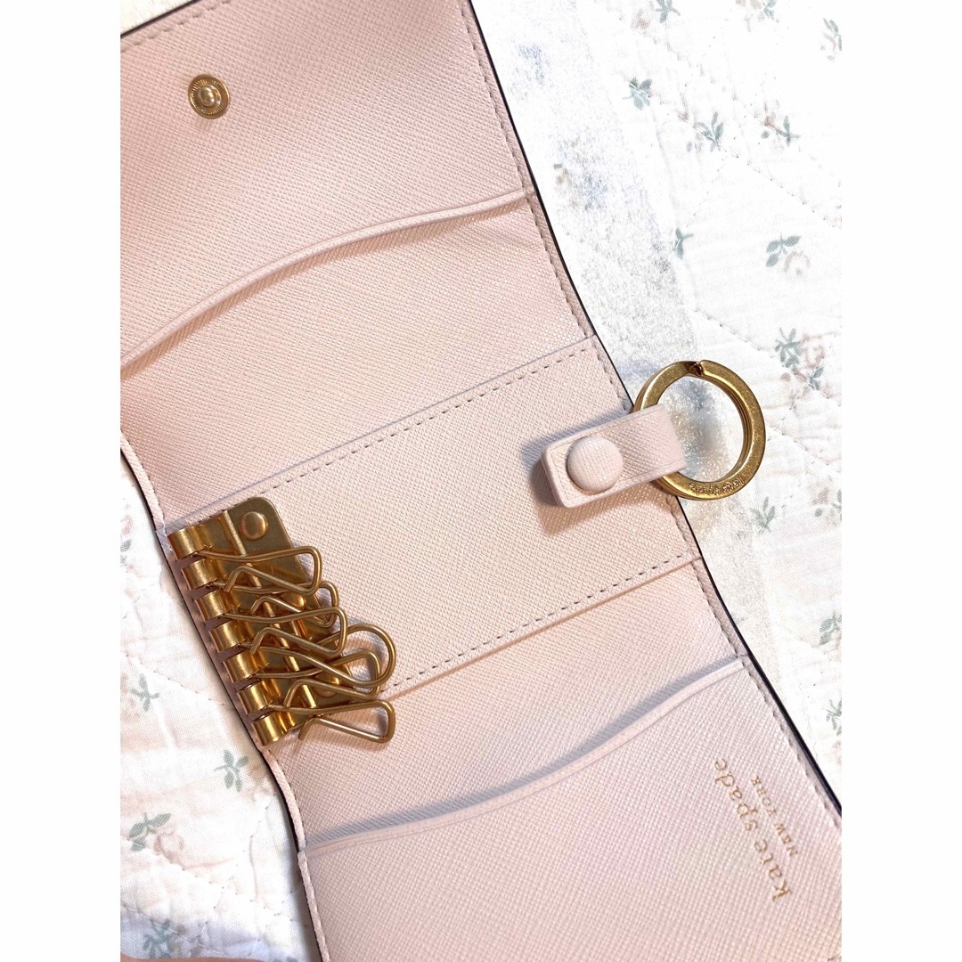 美品 kate spade ケイトスペード キーケース 水玉 ドット 6連