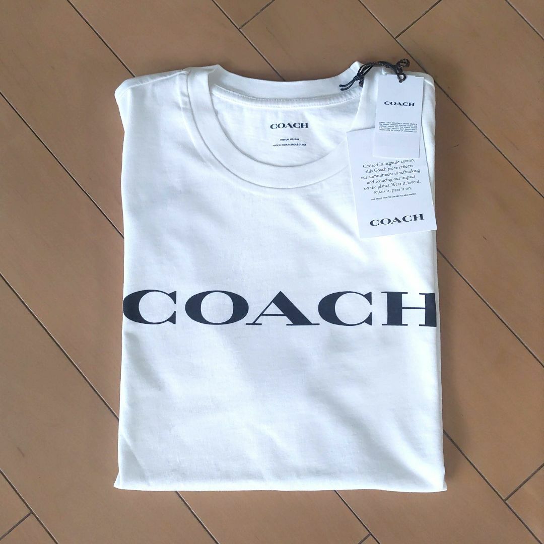 ★新品タグ付き★COACH(コーチ)メンズレキシー半袖Tシャツ白ホワイト