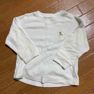 ユニクロ(UNIQLO)のユニクロUNIQLO ロンT長袖 白 90(Tシャツ/カットソー)