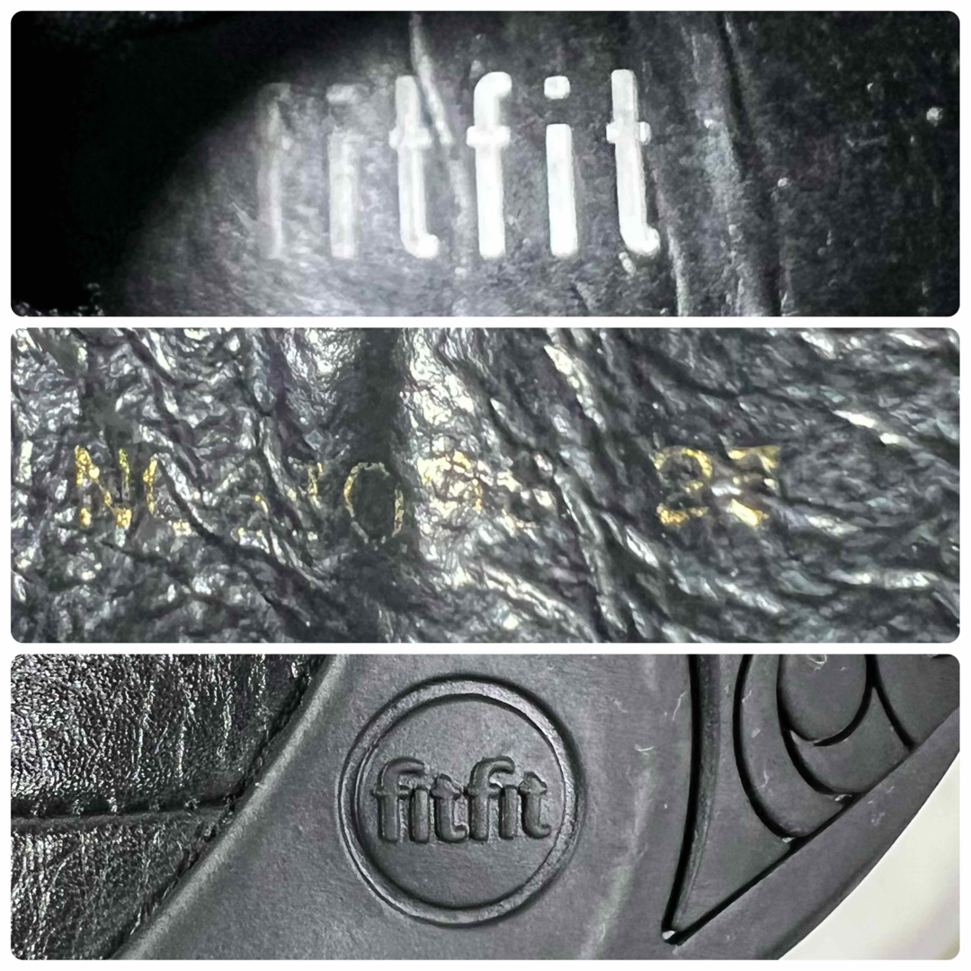 fitfit(フィットフィット)の【美品】fitfit フィットフィット レザー ミドル ブーツ 黒 23.0 レディースの靴/シューズ(ブーツ)の商品写真