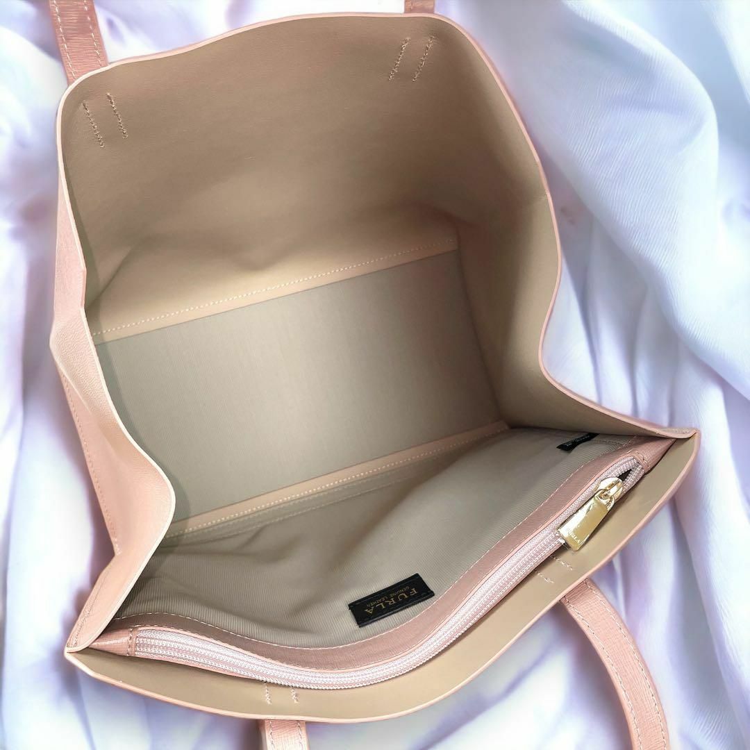 極美品 ほぼ新品 FURLA フルラ ピンク シンプル トートバッグ 仕事 通勤