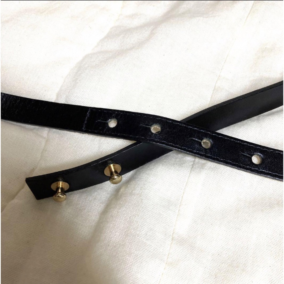 ◽️ B-Low The Belt PLATE BELT 細ベルト レザー 黒 ◽️