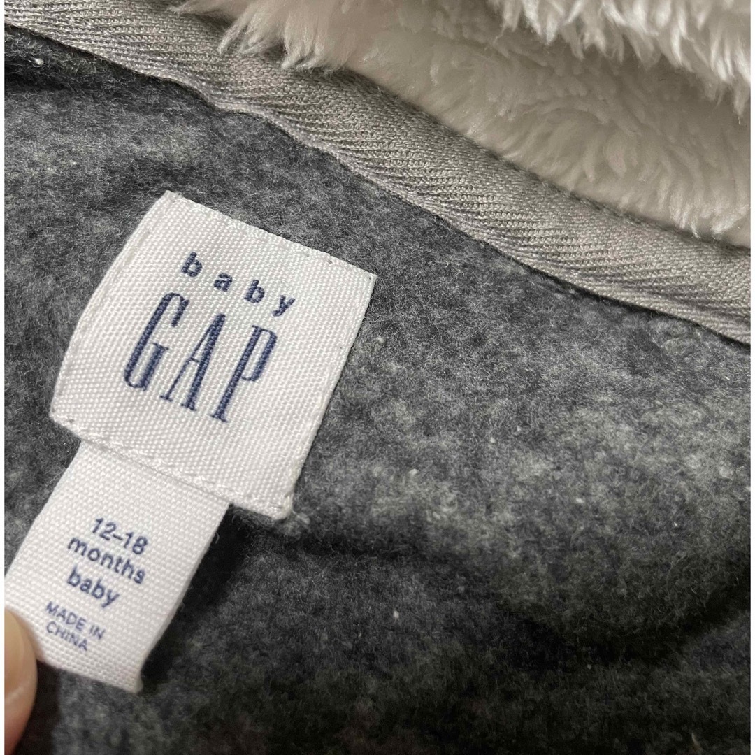 本日限定値下げ！GAP キツネフード　パーカー80 キッズ/ベビー/マタニティのベビー服(~85cm)(カーディガン/ボレロ)の商品写真