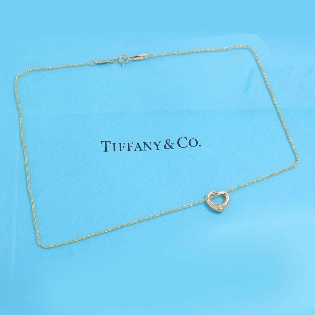 ティファニー TIFFANY K18PG オープンハートネックレス 41cm