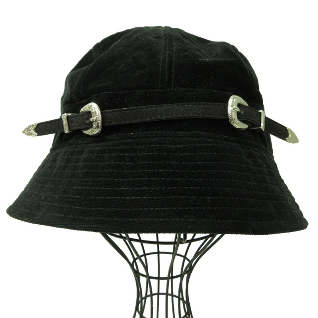 CA4LA - カシラ CA4LA 帽子 バケットハット スエード シルバー金具 黒