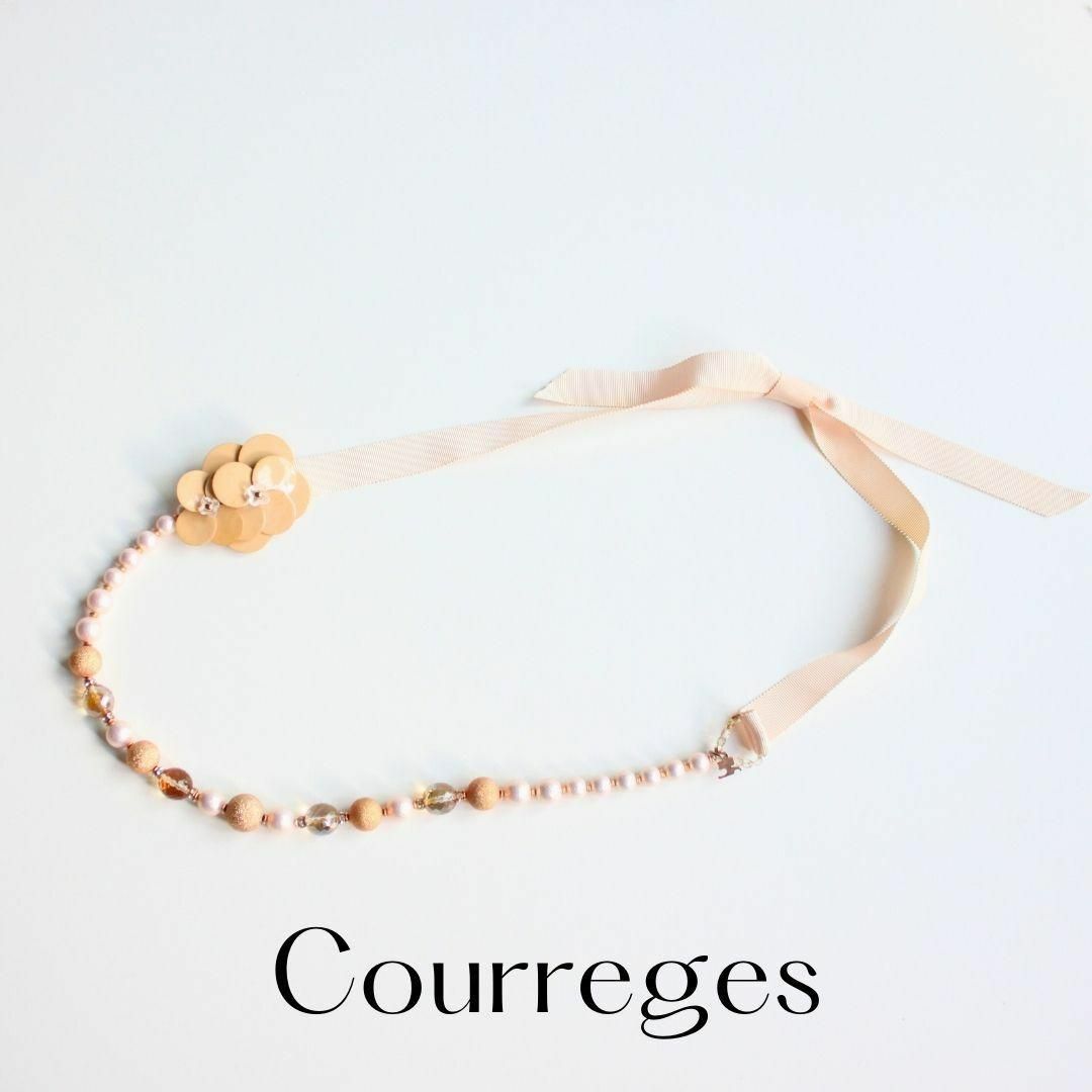 Courreges(クレージュ)のクレージュビーズフラワーネックレス レディースのアクセサリー(ネックレス)の商品写真