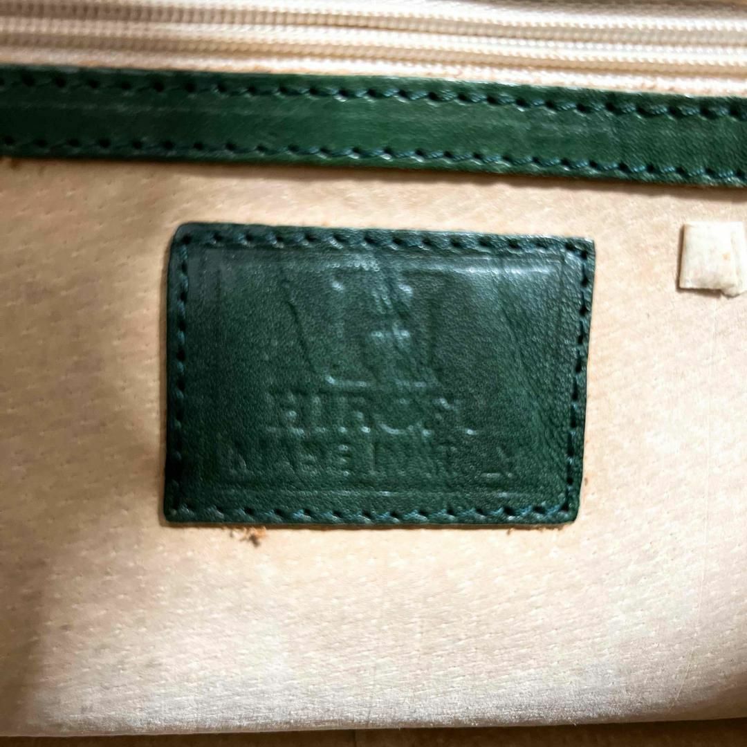 美品✨HIROSE ヒロセセミショルダーバッグトートバッググリーン緑