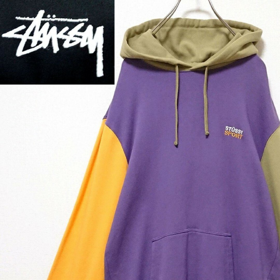 STUSSY ステューシー ワンポイント刺繍ロゴ入りパーカー