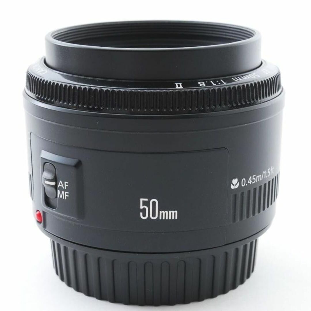 美品 Canon EF 50mm F1.8 ii 単焦点レンズ レンズフード付