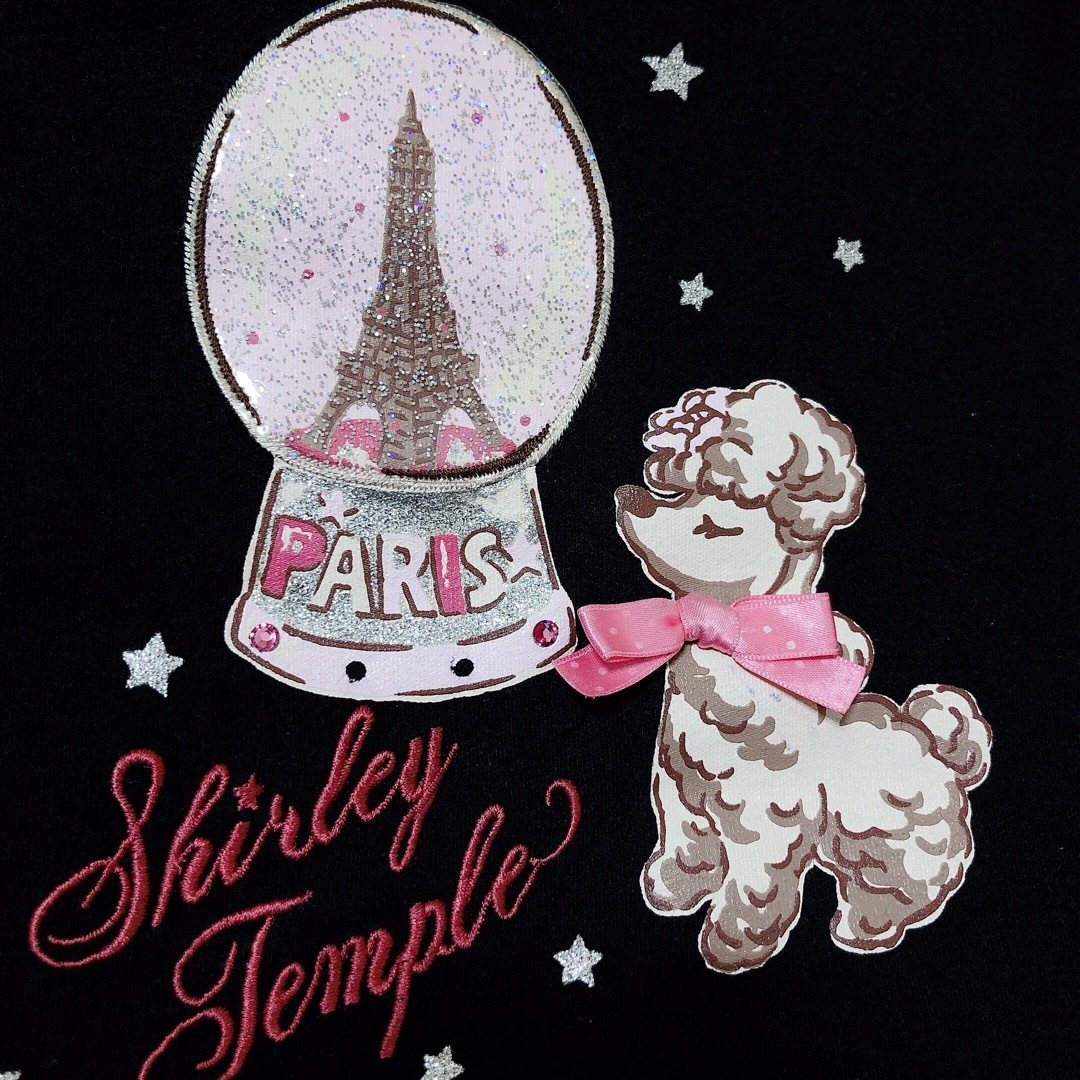 Shirley Temple(シャーリーテンプル)のシャーリーテンプル♡プードル♡カットソー♡長袖♡スノードーム♡リボン♡トップス キッズ/ベビー/マタニティのキッズ服女の子用(90cm~)(Tシャツ/カットソー)の商品写真