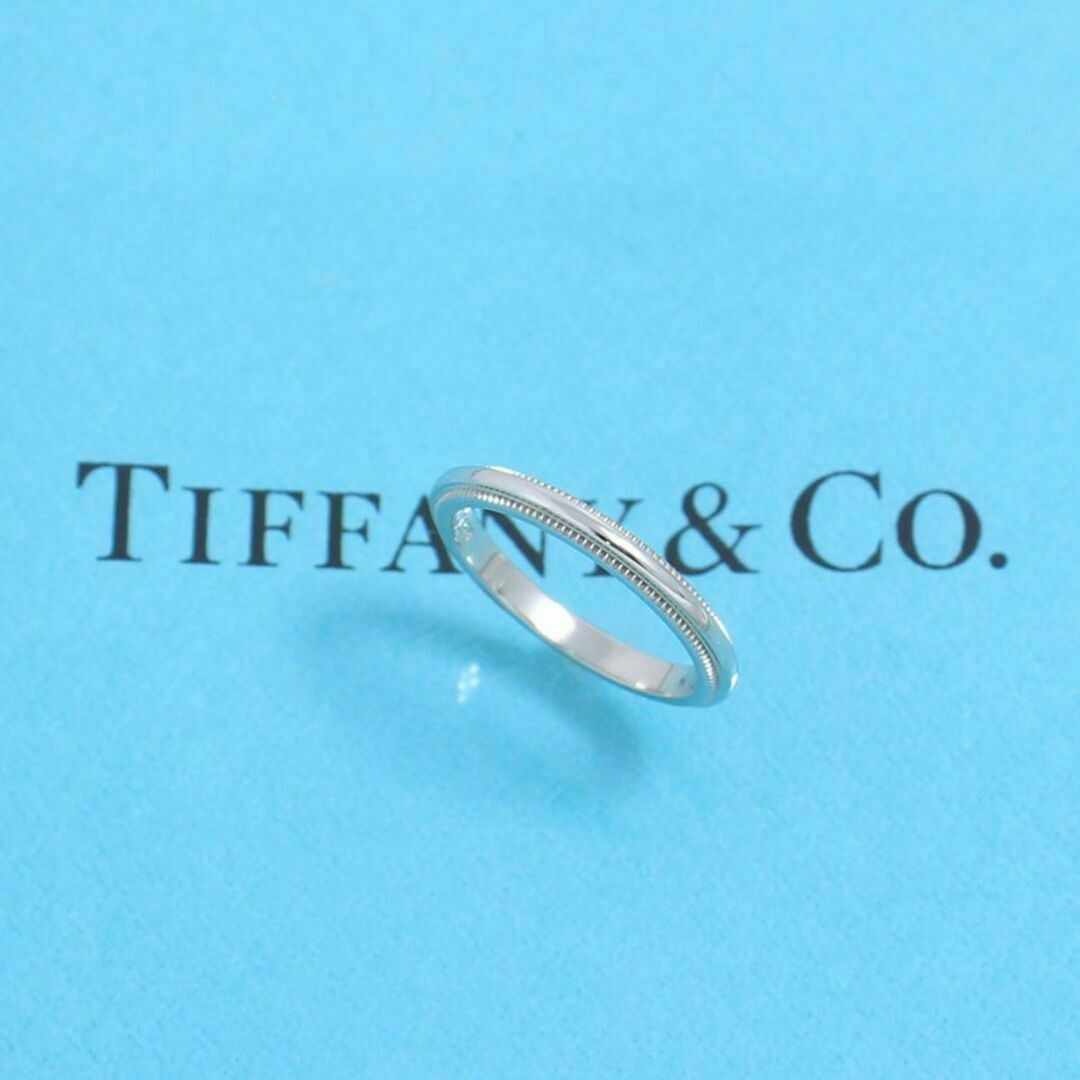 極美品 TIFFANY ティファニー カーブド リング Pt950 指輪 7号