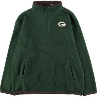 リーボック(Reebok)の古着 リーボック Reebok NFL GREENBAY PACKERS グリーンベイパッカーズ ハーフジップ フリースプルオーバー メンズXL /eaa376897(その他)