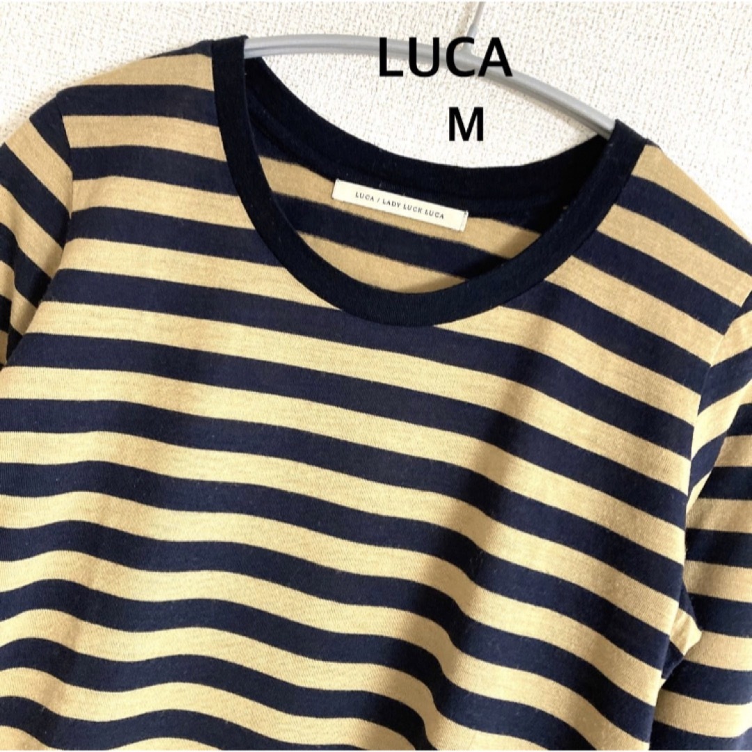 LUCA(ルカ)の美品　LUCA ルカ　薄手ウール混紡　ボーダー　ニットセーター レディースのトップス(ニット/セーター)の商品写真