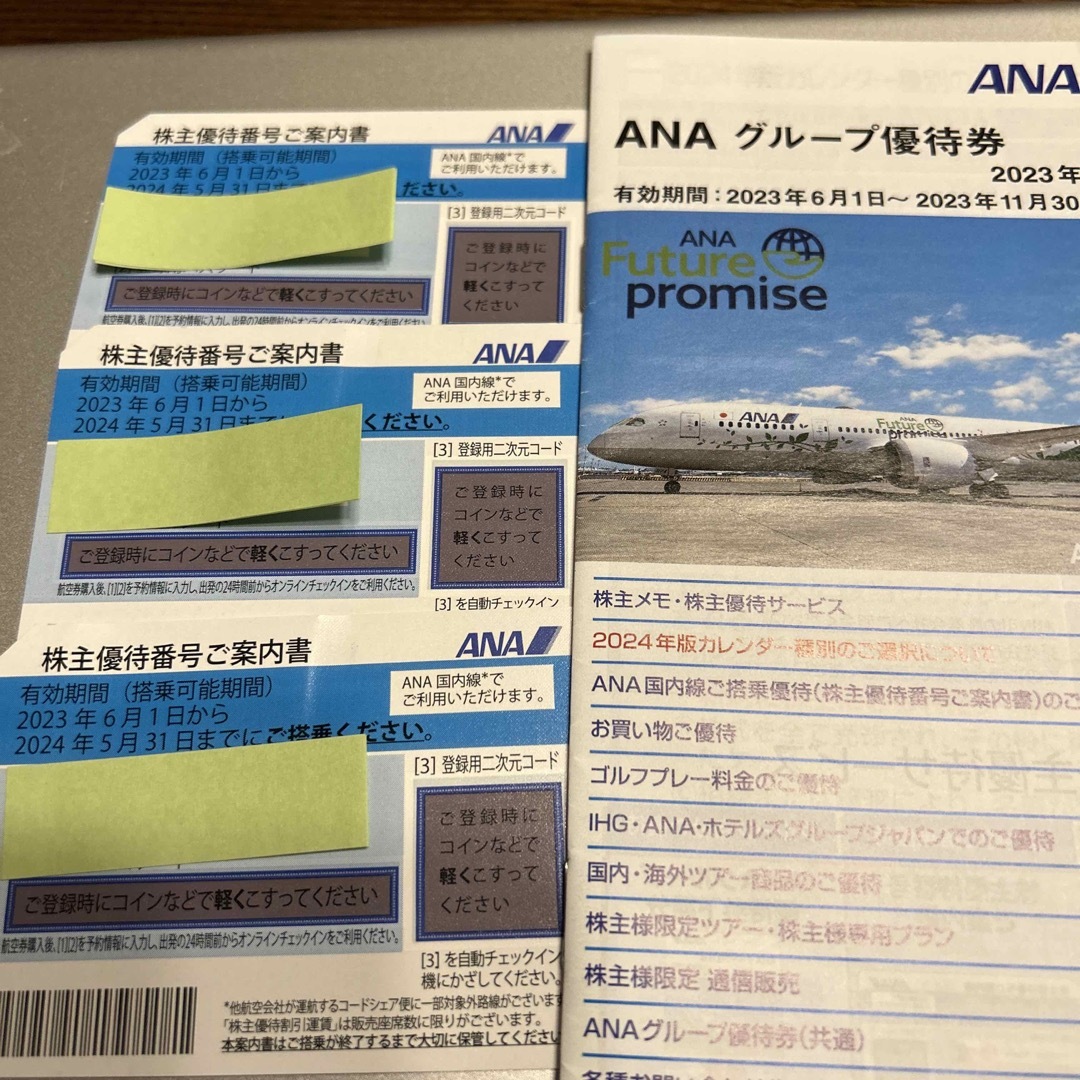 ANA 株主優待 割引券 3枚セット