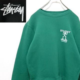 STUSSY ステューシー クラウンロゴ スウェット レア グリーン トレーナー