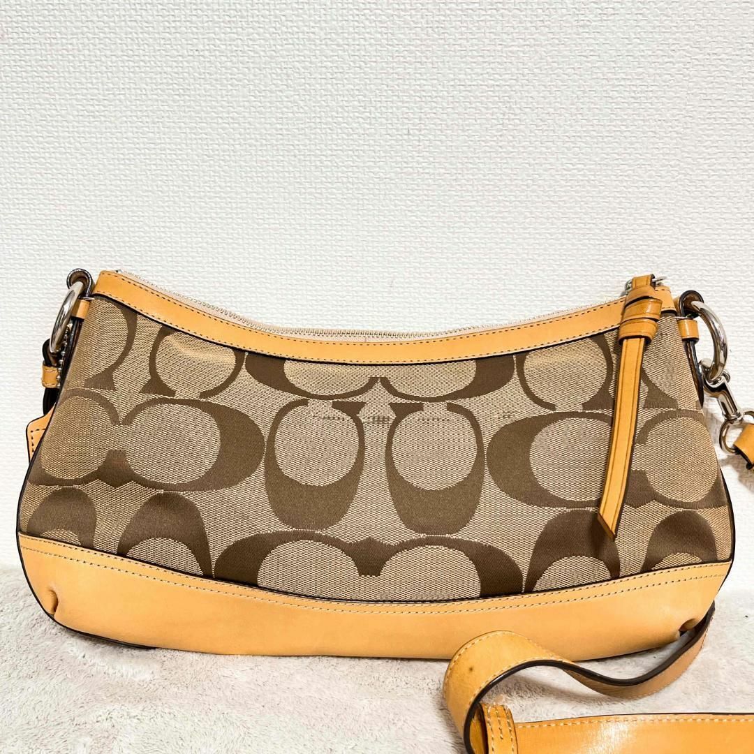 レア✨COACH コーチショルダーバッグハンドバッグブラウン茶シグネチャー