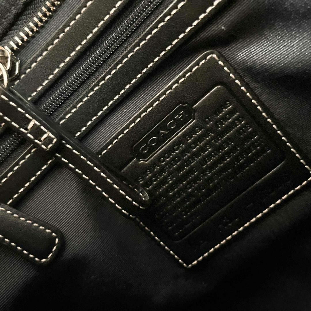 美品✨COACH コーチハンドバッグトートバッグブラック黒シグネチャー