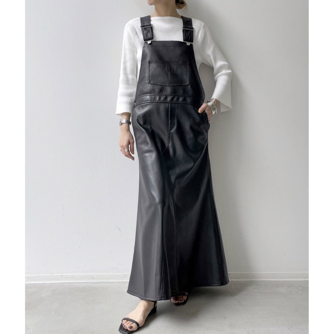 L'Appartement DEUXIEME CLASSE(アパルトモンドゥーズィエムクラス)のすももママ様専用artificial Leather Overall skirt レディースのスカート(その他)の商品写真