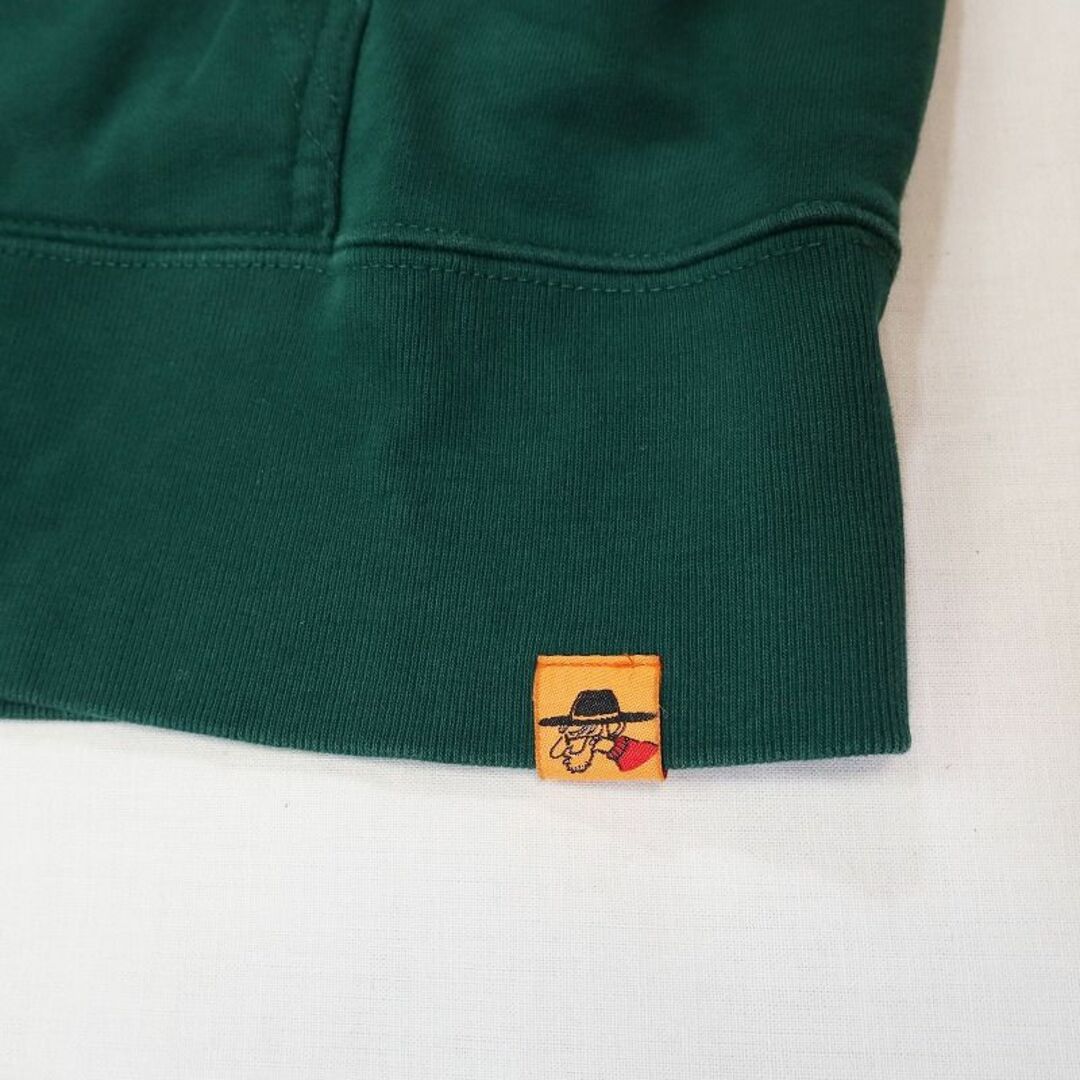 大きいサイズ レフトアローン パーカー バックプリント 刺繍 ゆるだぼ