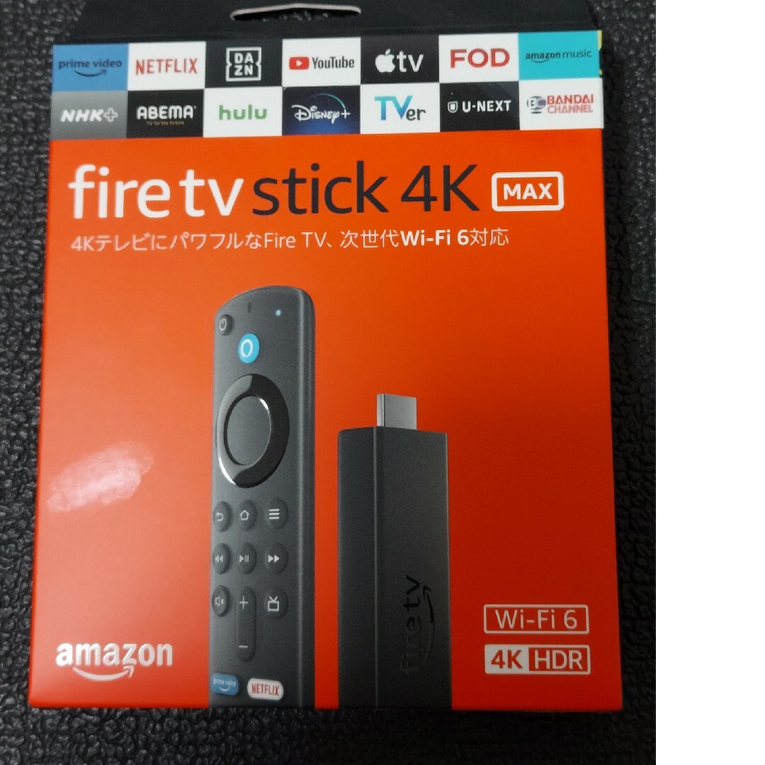 新品未開封　Amazon fire tv stick 4K max スマホ/家電/カメラのテレビ/映像機器(映像用ケーブル)の商品写真