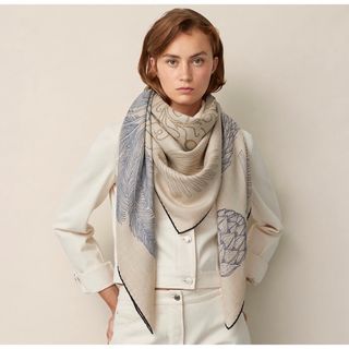 Hermes - 美品 HERMES エルメス サテン チェーン コットン ジャケット