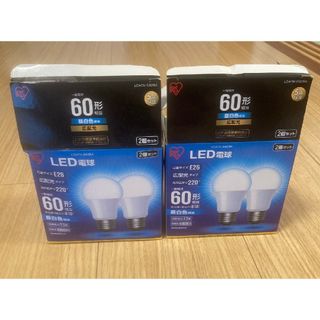 アイリスオーヤマ(アイリスオーヤマ)のアイリスオーヤマ　LED電球（60形、昼白色）2個セット×2(蛍光灯/電球)