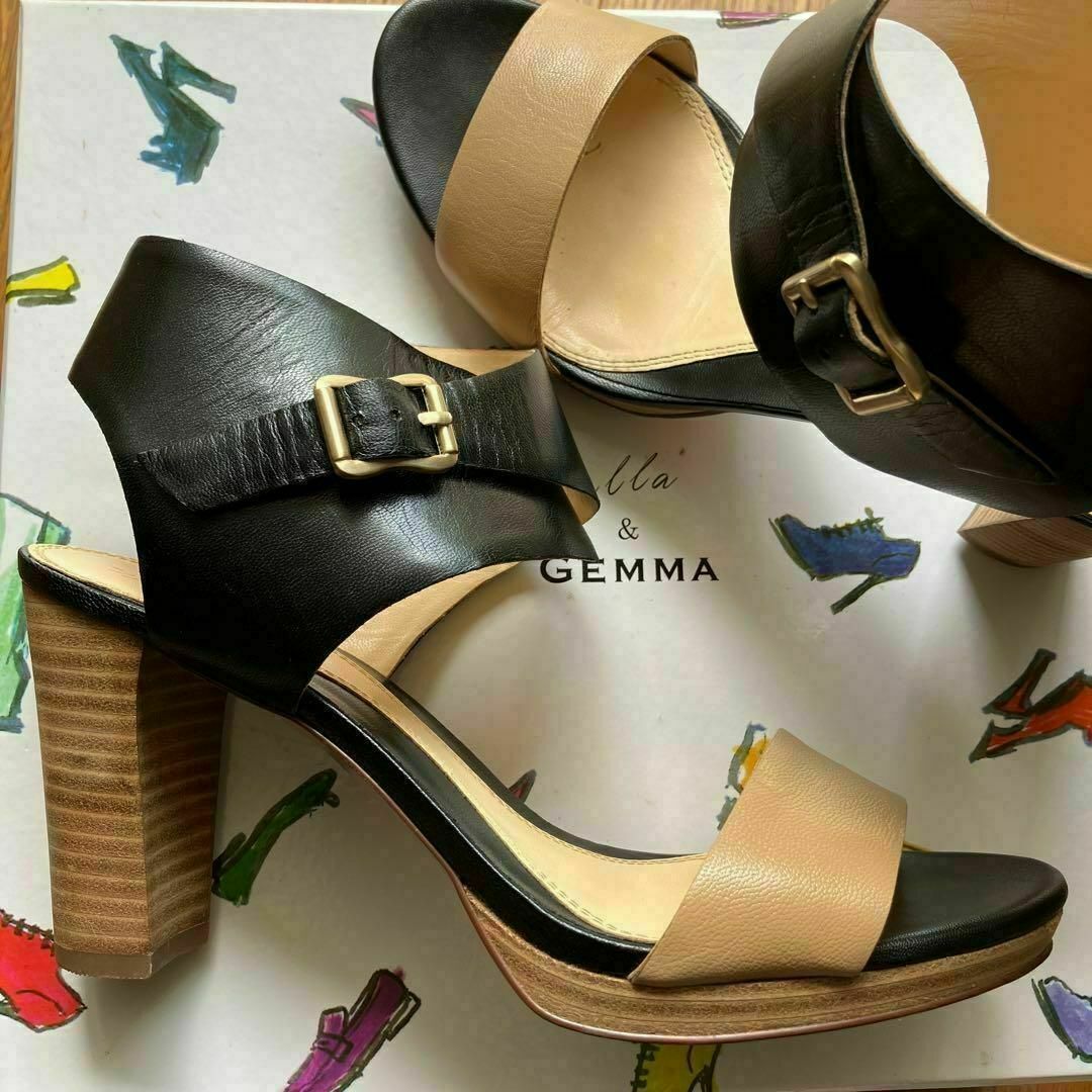 Daniella&GEMMA(ダニエラアンドジェマ)のレディース サンダル ダニエラアンドジェマ 太ヒール ストラップ 美品 レディースの靴/シューズ(ハイヒール/パンプス)の商品写真