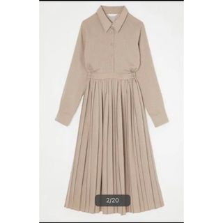 マウジー(moussy)のmoussy マウジー ドットドレス ワンピース 水玉 レディース プリーツ(ロングワンピース/マキシワンピース)