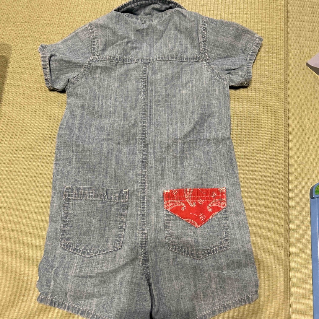 デニムロンパース 90 キッズ/ベビー/マタニティのキッズ服男の子用(90cm~)(パンツ/スパッツ)の商品写真