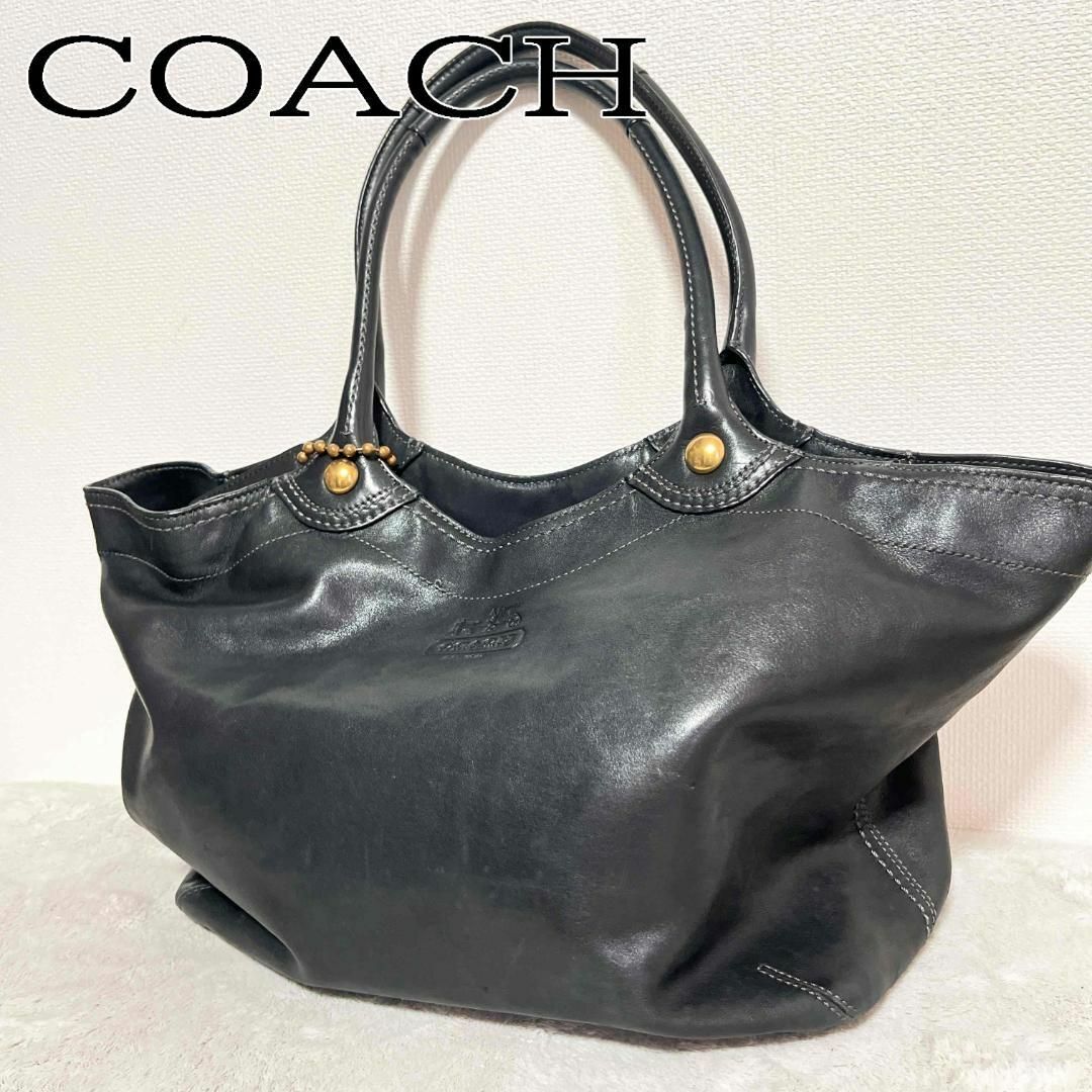 レア✨COACH コーチセミショルダーバッグトートバッグブラック黒 | フリマアプリ ラクマ