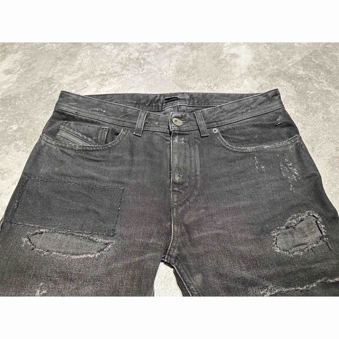 DIESEL BLACK GOLD(ディーゼルブラックゴールド)のDIESEL BLACK GOLD black denim pants28 メンズのパンツ(デニム/ジーンズ)の商品写真