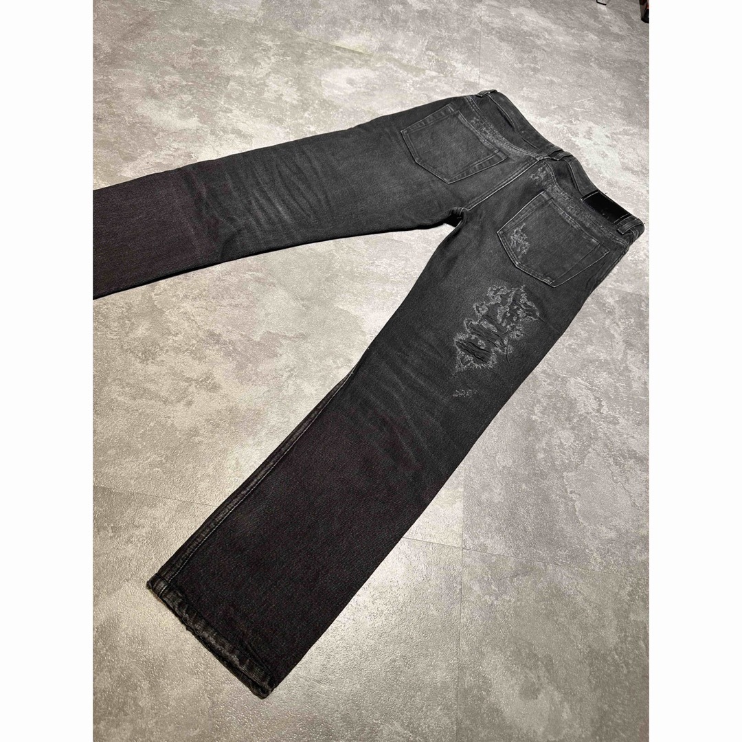 DIESEL BLACK GOLD(ディーゼルブラックゴールド)のDIESEL BLACK GOLD black denim pants28 メンズのパンツ(デニム/ジーンズ)の商品写真