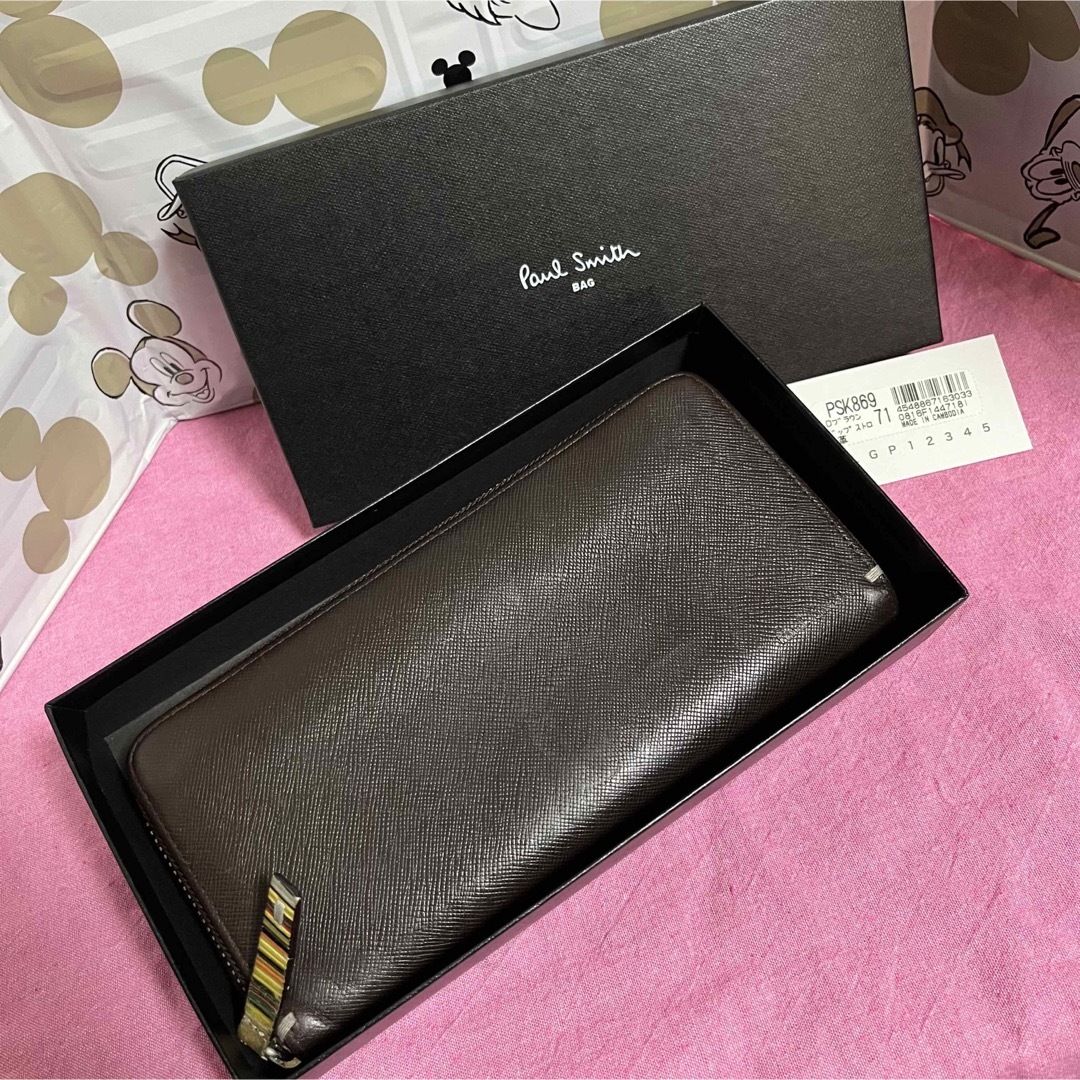 Paul Smith ポールスミス ジップストローグレイン 長財布