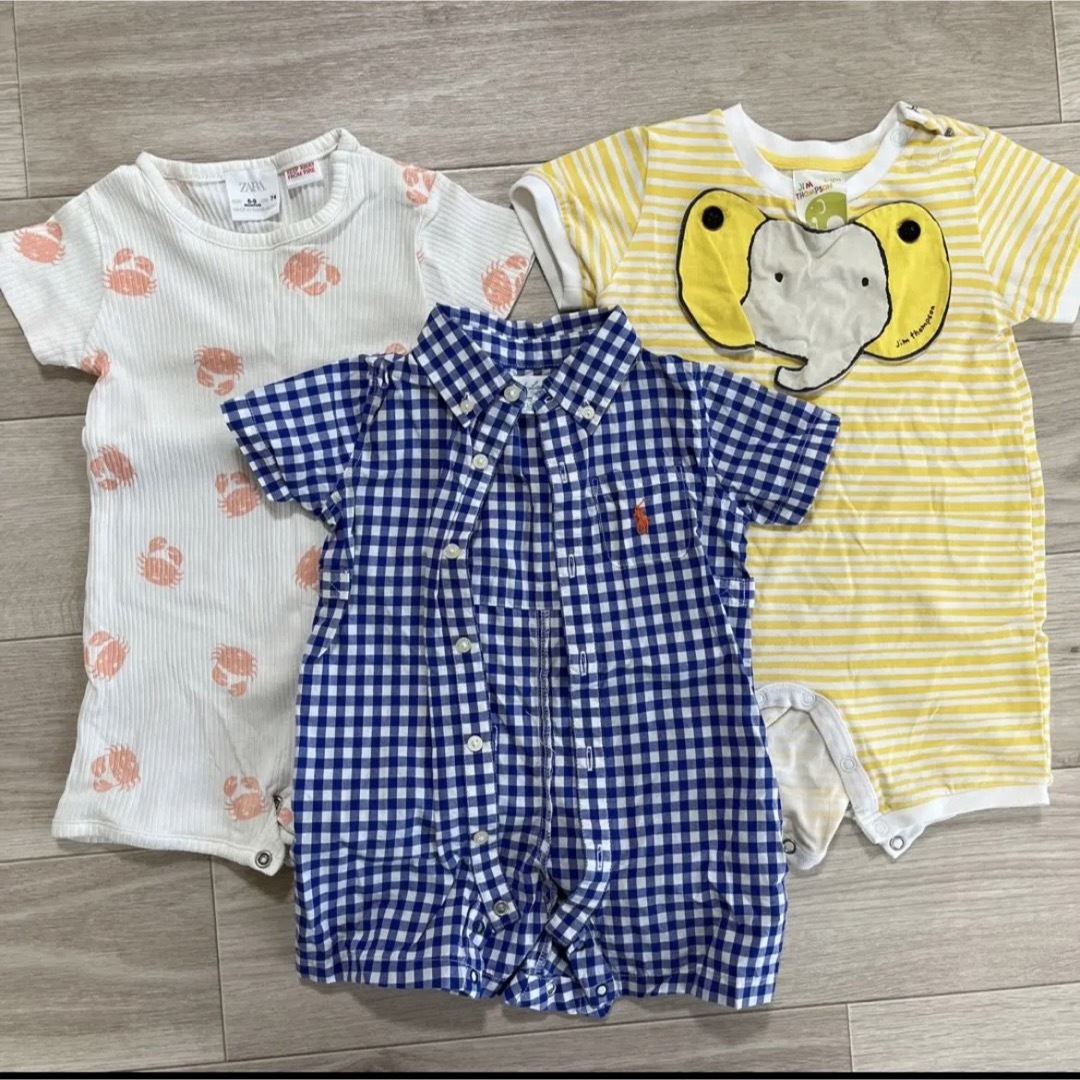 PETIT BATEAU(プチバトー)の【60〜70サイズ】ロンパース、肌着セット キッズ/ベビー/マタニティのベビー服(~85cm)(ロンパース)の商品写真