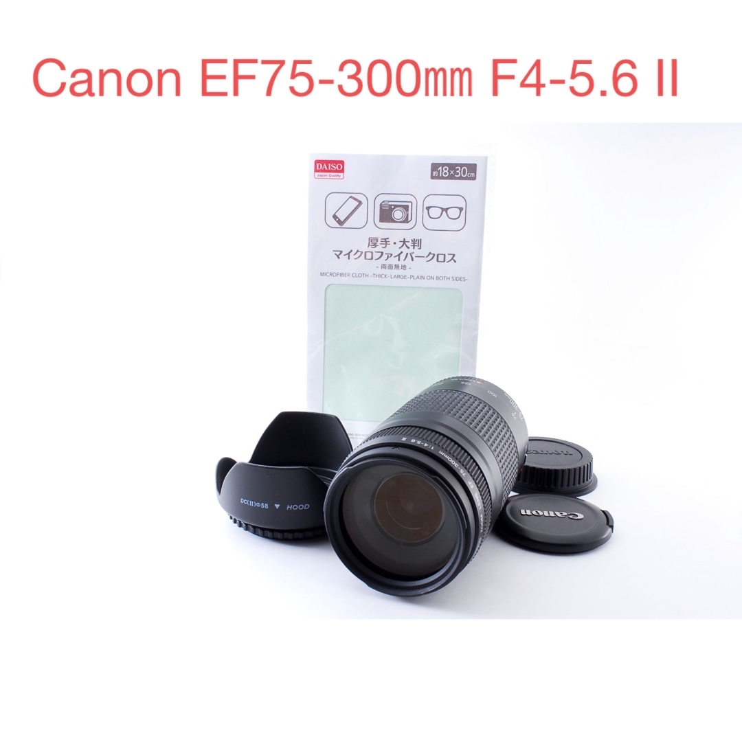 美品☆キャノン 超望遠レンズ☆フード付☆Canon EF75-300㎜