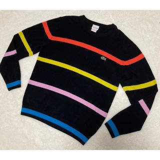 ラコステ(LACOSTE)の【美品】LACOSTE ラコステ セーター　ニット ウール ボーダー マルチ 4(ニット/セーター)