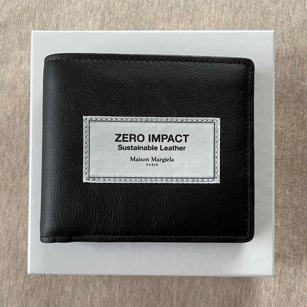 新品 メゾン マルジェラ ZERO IMPACT 折り財布 ブラック 札入れ 黒