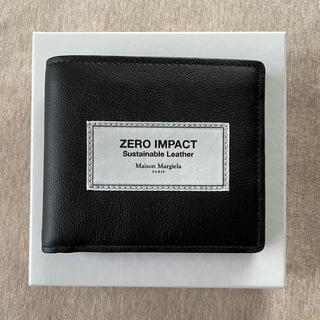 マルタンマルジェラ(Maison Martin Margiela)の新品 メゾン マルジェラ ZERO IMPACT 折り財布 ブラック 札入れ 黒(折り財布)