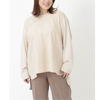 ニッセン(ニッセン)の大きいサイズ　コットンワッシャー切替チュニックＴシャツ(チュニック)