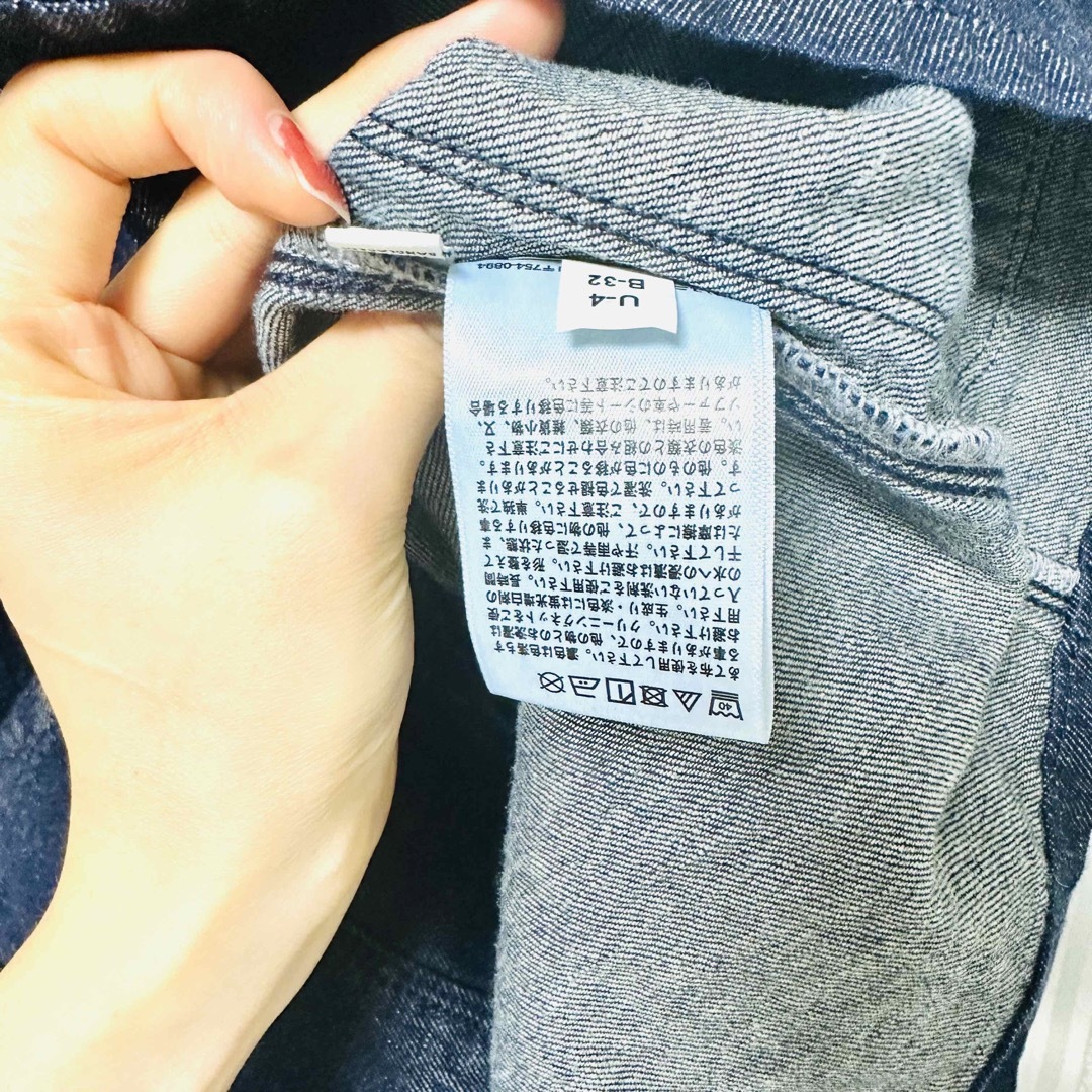 UNIQLO(ユニクロ)のユーティリティデニムジャケット（コットンリネン）セットアップ可能 レディースのジャケット/アウター(Gジャン/デニムジャケット)の商品写真