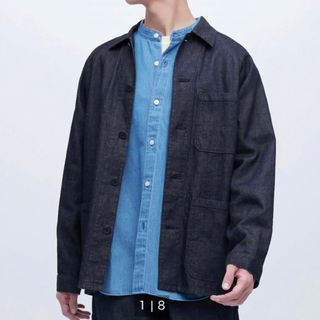 ユニクロ(UNIQLO)のユーティリティデニムジャケット（コットンリネン）セットアップ可能(Gジャン/デニムジャケット)