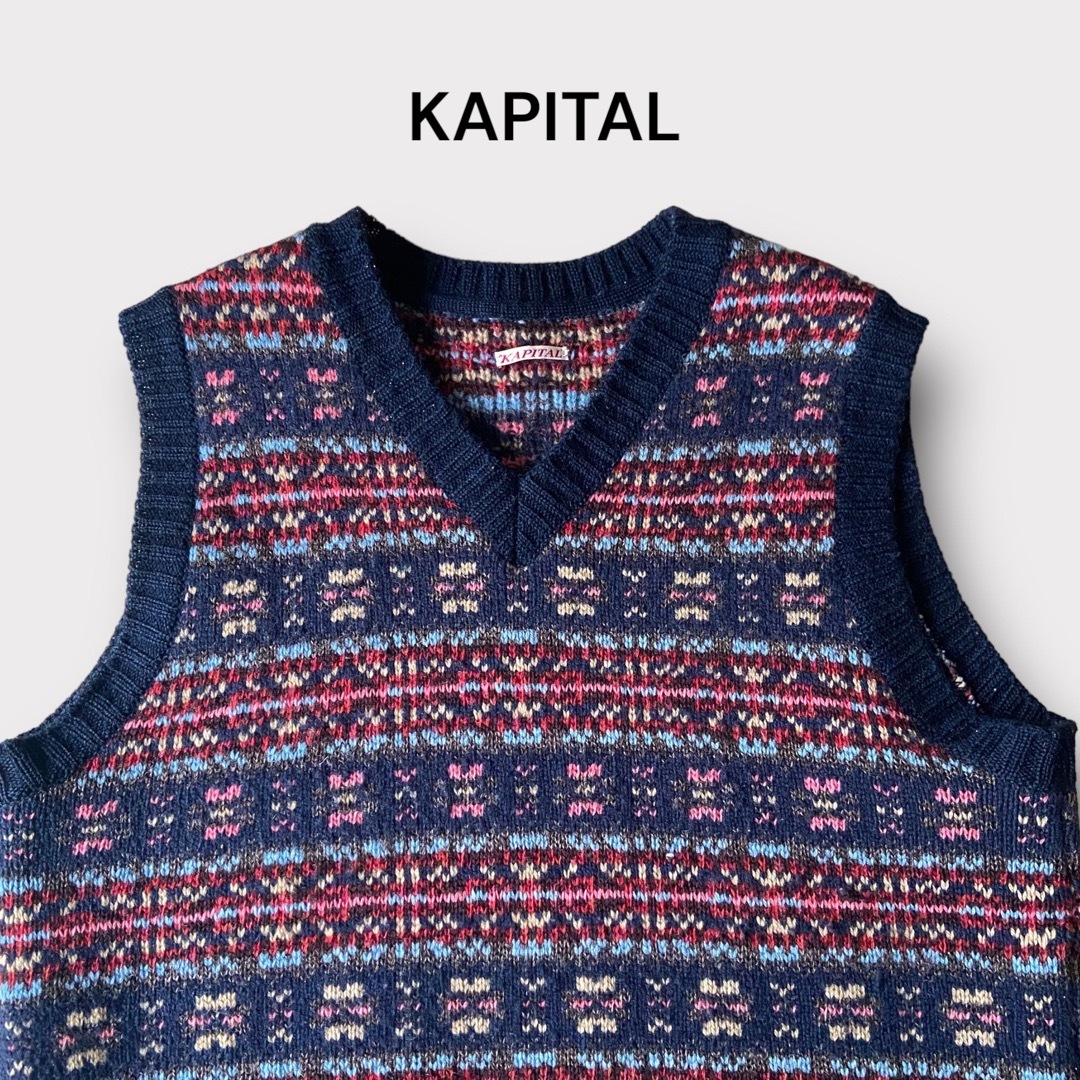 KAPITAL - KAPITAL ウールニットベスト フェアアイルベストの通販 by